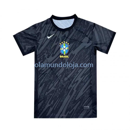 Camisola Brasil Guarda-redes Homem Equipamento Segundo 2024 Manga Curta